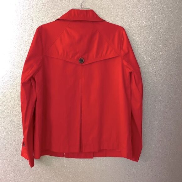 LANDS’ END double breasted jacket 4 exterior pockets 1 interior lined women’s M - Picture 2 of 11